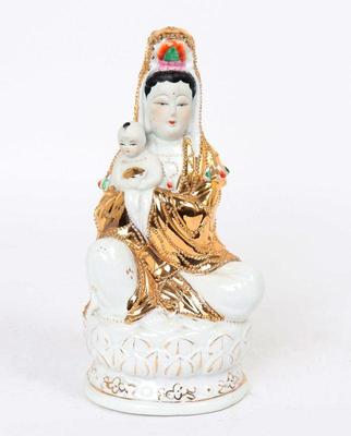 Lot 414 chinese seated thousand pearl guanyin wson