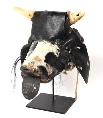 Lot 479 folk art bull mask or dugn be