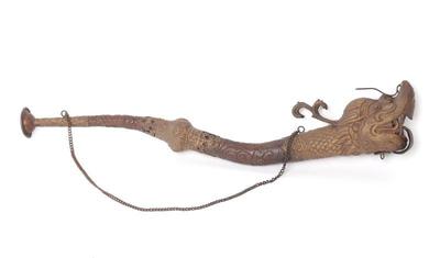 Lot 262 tibetan metal dragon ritual horn