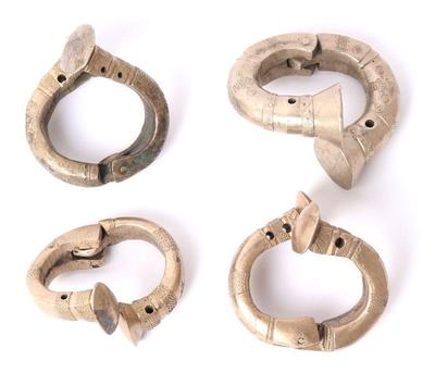 Lot 145 tuareg brass currency bracelets 20th c.