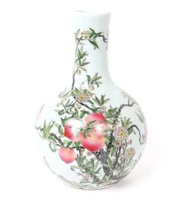 Lot 393 gorgeous chinese blanc de chine peach vase