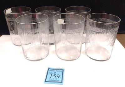 Depression glass juice cups