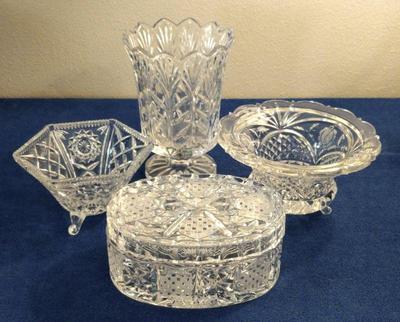 Collectible glassware cut andor pressed