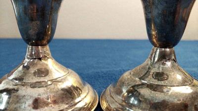 Sterling candle holders
