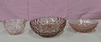 Pink glassware