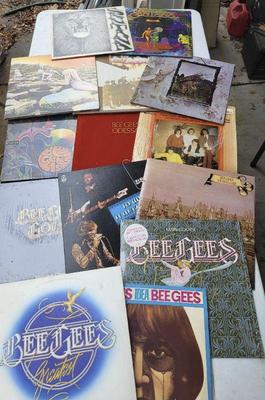 Beegees led zepplin and santana albums