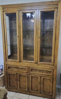 Thomasville lighted china cabinet