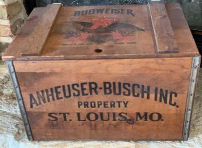 Anheuser busch wooden bullet box
