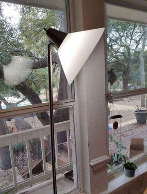 Silver pole lamp