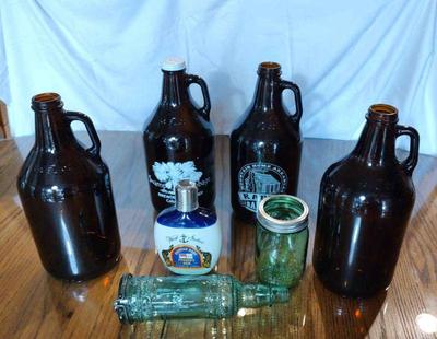 Colored bottles