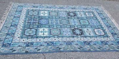 Md301 handmade robin s egg blue area rug