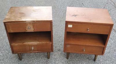 Md303 mcm bed side table pair