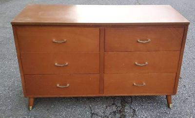 Md304 mcm 6 drawer dresser