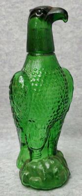 Ko013 green glass eagle decanter bottle