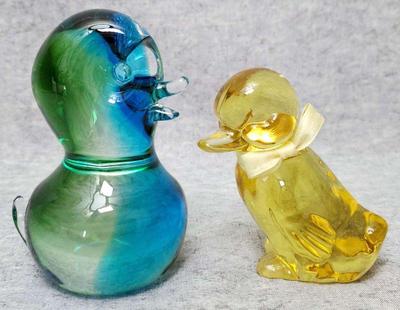 Ko017 art glass duck figurines