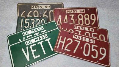Md009 7 vintage massachusetts license plates