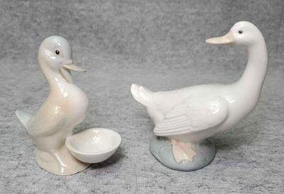 Ko021 2 spanish porcelain duck figurines nao miquel requena
