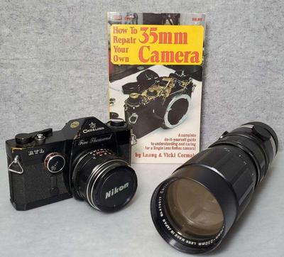 Ko001 vintage nikon cavalier 5000 55mm lens, 70mm 230mm zoom