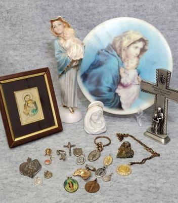 Dc018 religious figures art, charms, saint medallions, jewelry