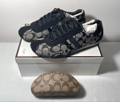 New In Box Coach Ladies Athletic Shoes * Black/Gray Size 9M
