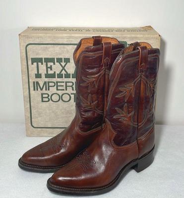Texas Imperial Boots * Mens Brown Leather Cowboy Boots * Size 11.5 D
