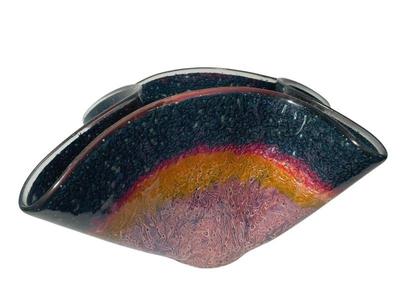 Art Glass Wavy Edge Table Top Decor
