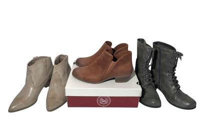 New Short Boots * SO Leather * Sonoma * Soda * Size 8-8.5
