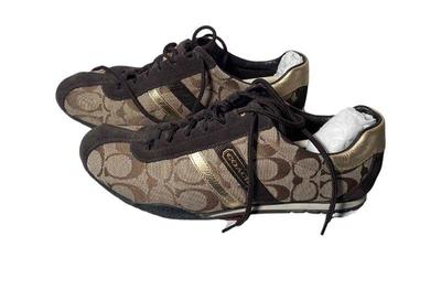 Coach Katelyn Khaki/Gold Ladies Athletic Shoes * Size 9M
