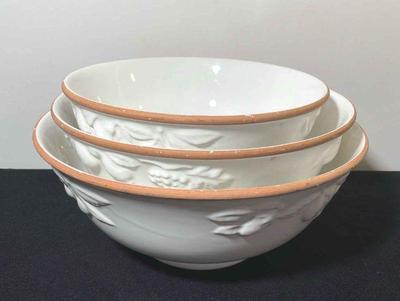 Antica Fornace Italy set of Large Ceramic Mixing Bowls
