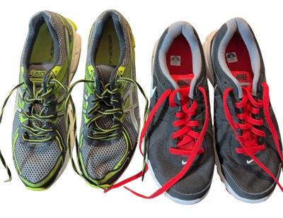 Mens Athletic Running Shoes * Size 11 * New Nike Men’s * Like New Asics GT100
