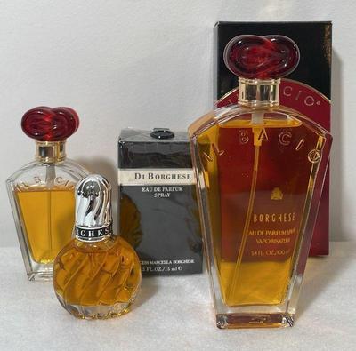 Unused Boxes Borghese Spray Perfumes * 3.4 fl oz * New .5 fl oz
