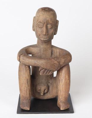 Sale Photo Thumbnail #196: Lot 200 seated african wood figure