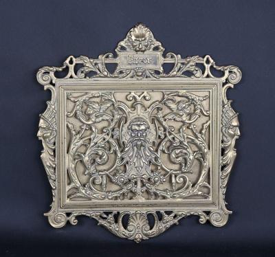 Lot 232 pierced brass newspaper shelf