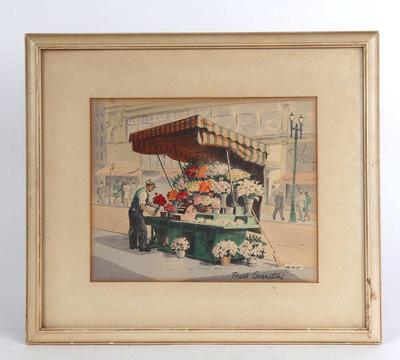 Lot 65 frank serratoni' (1908 1970) flower stand lithograph