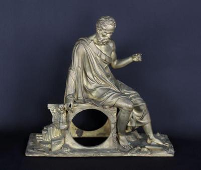 Lot 228 gilt bronze figural clock case figure