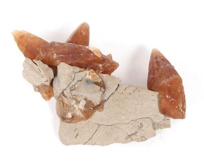 Lot 92 gorgeous tooth calcite red quartz cluster