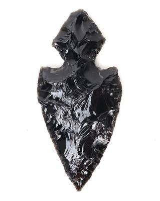 Lot 11 nice obsidian spearhead