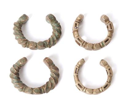 Lot 53 four african metal bracelets