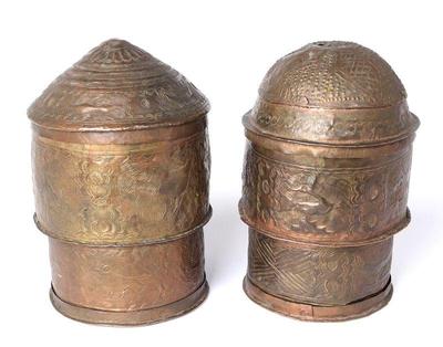 Lot 207 group of two asante brass copper forowa