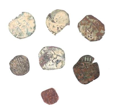 Lot 75 7 shipwreck copper coin collection 16th 17th