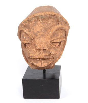 Sale Photo Thumbnail #185: Lot 188 terra cotta male nok head 1500 bce 500 ce