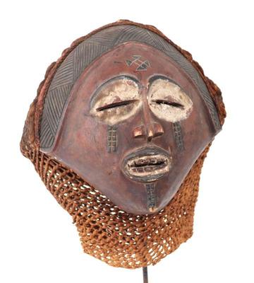 Lot 182 african wood chokwe mask