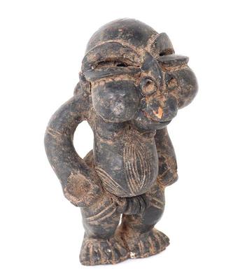 Sale Photo Thumbnail #184: Lot 187 tikar clay pygmy guardian statue