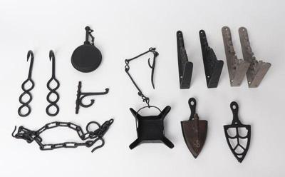 Lot 229 assorted lot of wrought iron kitchen miniatures