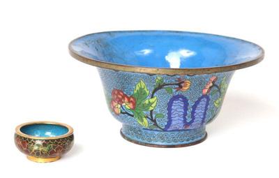 Lot 136 group of two chinese cloisonne pieces