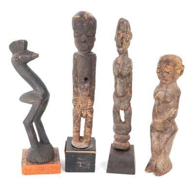 Lot 184 four african wood statues