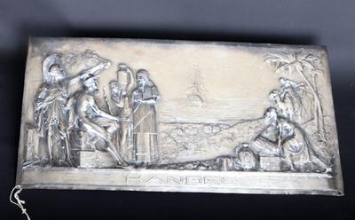 Lot 249 large silver high relief plaque