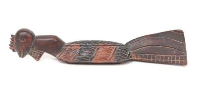 Lot 179 african wooden rooster hat