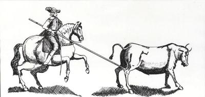 Lot 64 fine depiction of the hocking knife in use