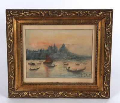 Lot 220 vintage venice italy c 1925 watercolor by bracklow'